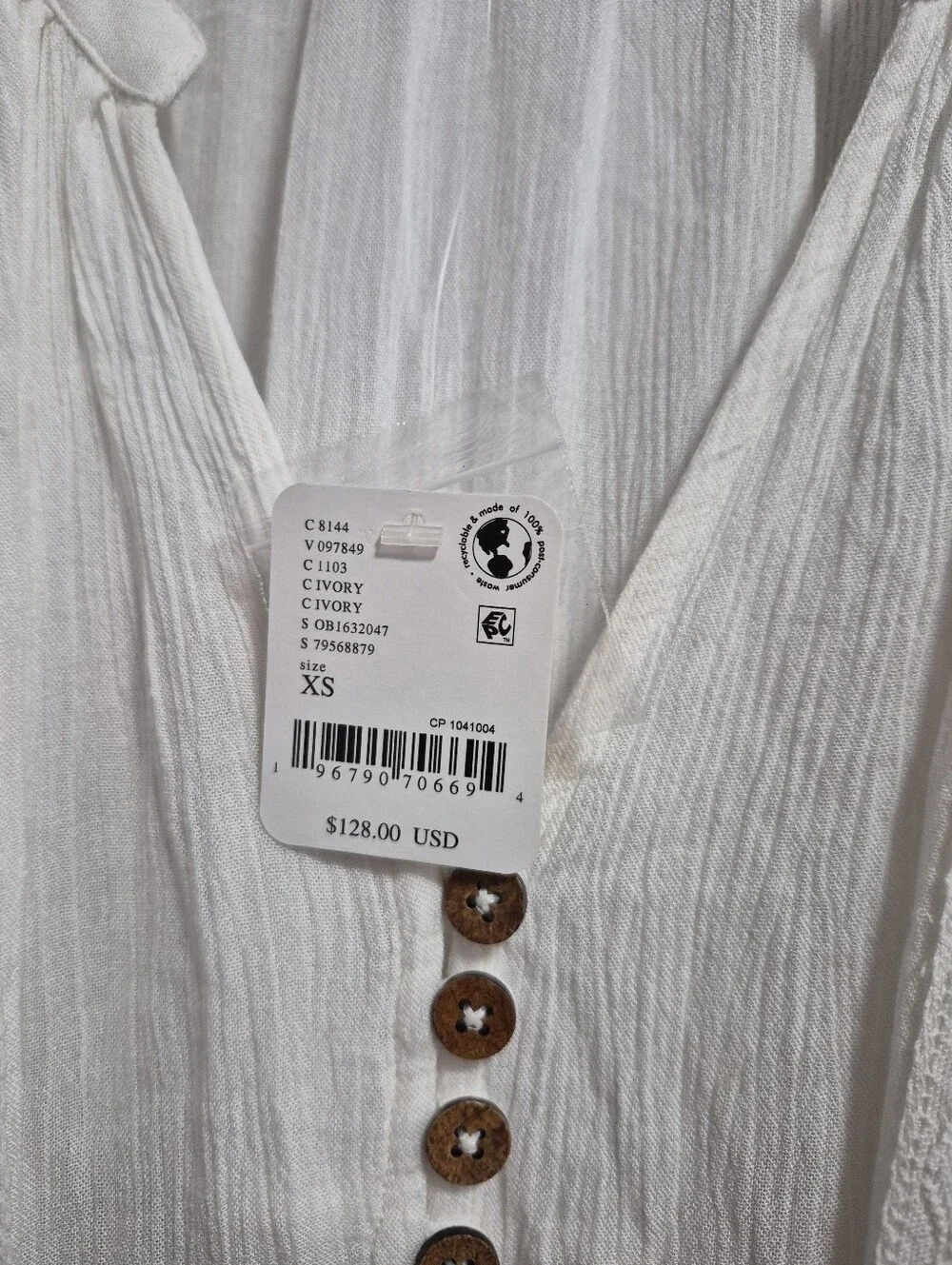 Free People NWT Plenty of Love Maxi Dress In Ivory Size XS - Picture 6 of 9